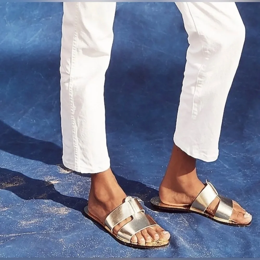 J. Crew Silver Cyprus Sandal Sz9